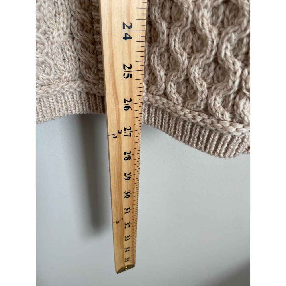 Aran Mór Ireland Cable Knit Merino Wool Chunky Cardigan Sweater Shawl Collar M‎ - Picture 4 of 7